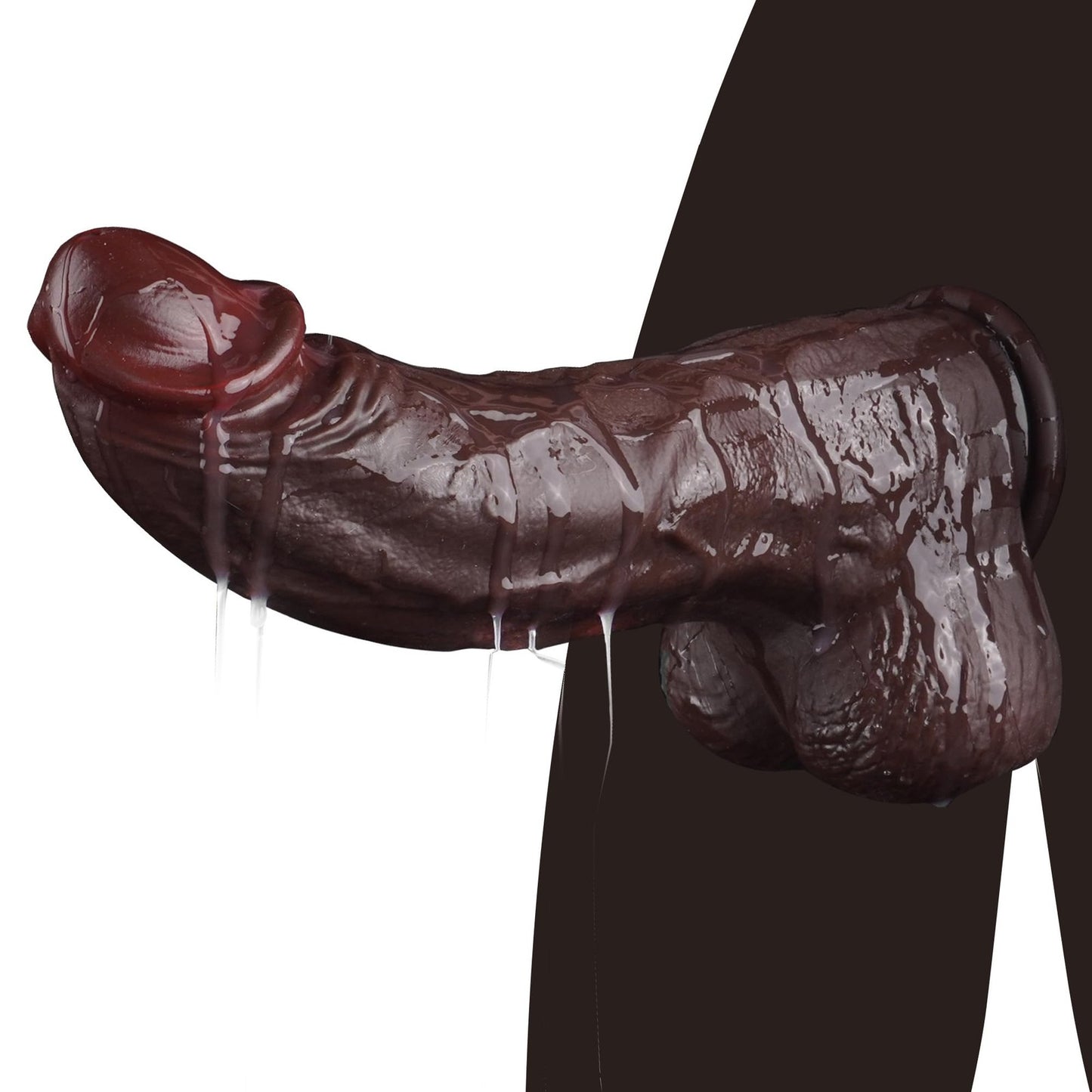 2.61'' Diameter Huge Thick Dildo BBC Big Black Dildo 8.86" Giant Dildo Massiv...
