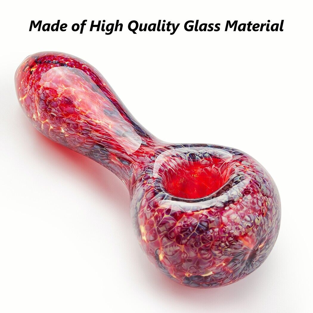 ( Pack of 2 ) 4" Tobacco Smoking Glass Pipe Collectible Handmade Pipes with Box