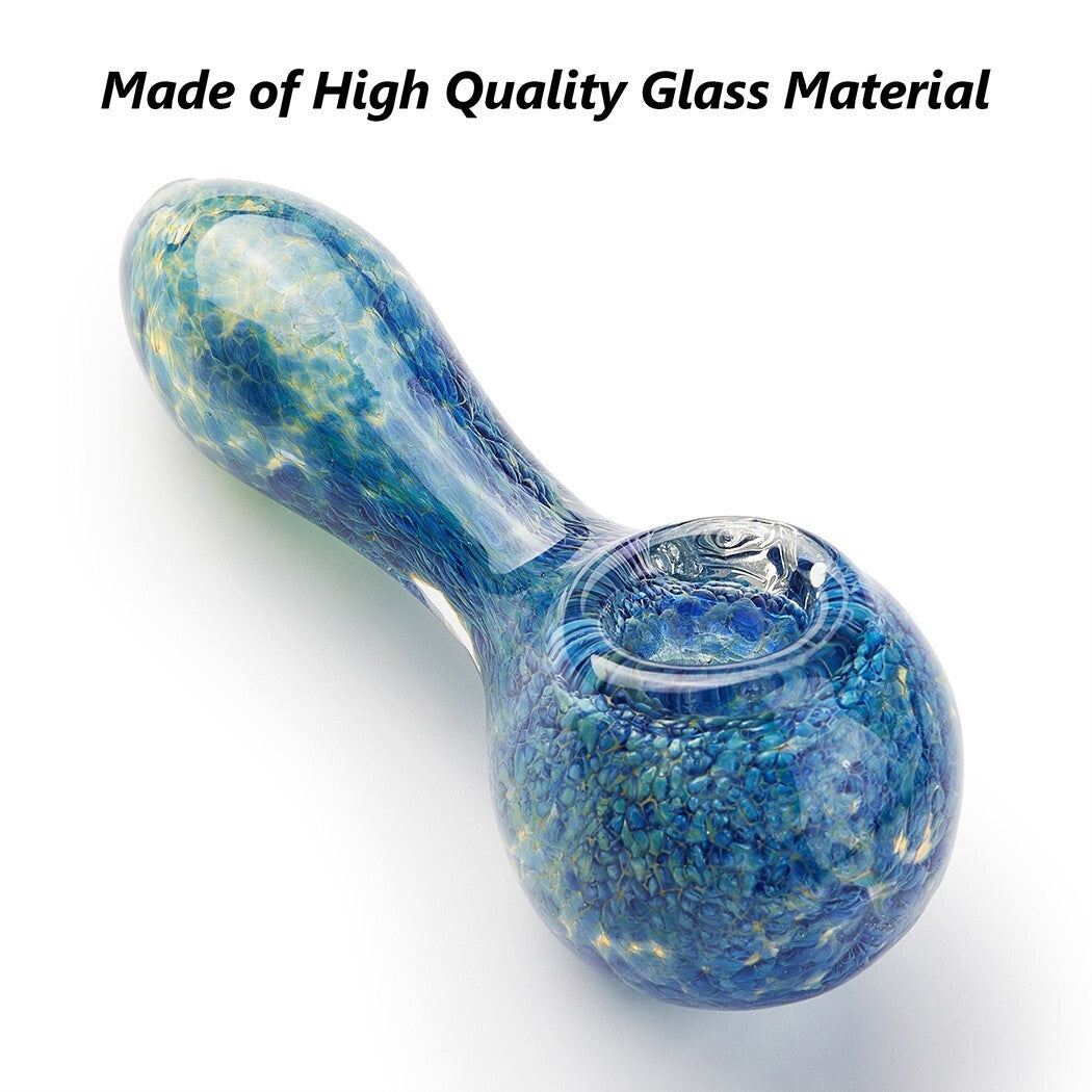 ( Pack of 2 ) 4" Tobacco Smoking Glass Pipe Collectible Handmade Pipes with Box
