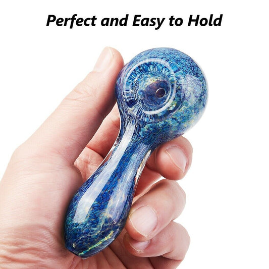 ( Pack of 2 ) 4"  Tobacco Smoking Glass Pipe Collectible Handmade Pipes with Box