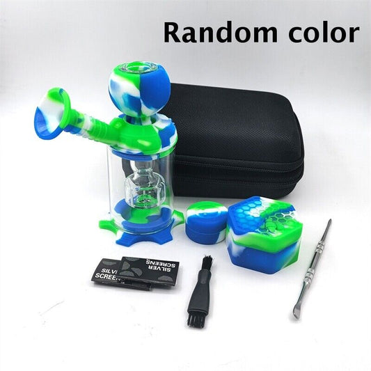 1×Removable w/ Accessories & Tools Random Easy-to-Clean Silicone Water Bong Set